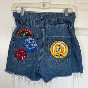 High-Waist American Eagle ‘Mom Short’ Patch Shorts XSmall
